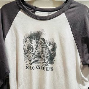 The RACONTEURS baseball tee gray and white size L
